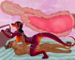  ambiguous_gender anthro dragon duo female internal intersex intersex/female intersex/intersex kanoart kanou lutrine mammal mustelid nexrese river_otter siv 
