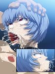  ayanami_rei blue_hair breasts cheek_bulge cum cum_in_mouth deepthroat fellatio highres invisible_penis invisicock neon_genesis_evangelion nipples oral rolleyes rolling_eyes 