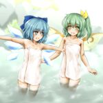  cirno daiyousei esan_(llamaesan) touhou towel wet wings 