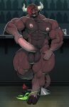  2021 abs anthro balls bar barazoku big_balls big_muscles big_penis bovid bovine cattle clothing erection genitals hair hooves horn huge_muscles huge_penis humanoid_genitalia humanoid_penis inside lips looking_at_viewer male mammal muscular muscular_anthro muscular_male navel nipples nude obliques pecs penis penis_grab quads smile solo sxfpantera thick_lips thick_thighs thong thong_around_one_leg undercut underwear underwear_around_one_leg 
