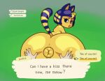  animal_crossing animated ankha_(animal_crossing) anthro anus big_butt butt derpyharpy dialogue disembodied_hand domestic_cat facesitting felid feline felis female first_person_view genitals huge_butt looking_back mammal nintendo pussy short_playtime smothering spread_butt spreading talking_to_viewer text_box video_games 