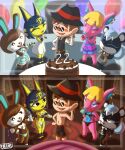  absurd_res animal_crossing ankha_(animal_crossing) anthro birthday_cake birthday_party black_body black_eyes black_fur blonde_hair blue_eyes blue_hair bra brown_body brown_fur brown_hair cake carmen_(animal_crossing) cervid clothed clothing condom dessert domestic_cat dominatrix dress ear_piercing egyptian eyewear felid feline felis female food fuchsia_(animal_crossing) fur glasses group hair hat headgear headwear hi_res hooves human jackintaro lagomorph leporid male mammal nintendo orange_eyes panties party piercing pink_body pink_fur rabbit rodent sciurid sex_toy sexual_barrier_device tasha_(animal_crossing) underwear vibrator video_games villager_(animal_crossing) whip yellow_body yellow_fur 