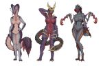  absurd_res almudron anon_bardos anthro arthropod breasts capcom elder_dragon female genitals group hi_res insect magnamalo monster_hunter nerscylla nipples non-mammal_breasts nude pussy scalie video_games 
