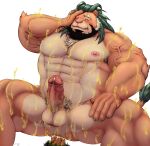  abs anthro arsalan balls bodily_fluids cum cum_in_ass cum_inside cum_while_penetrated duo erection felid genital_fluids genitals hi_res humanoid_genitalia humanoid_penis kohaku_(pixiv) lion male male/male male_penetrated male_penetrating male_penetrating_male mammal nipples oil pantherine pecs penetration penis precum tokyo_afterschool_summoners video_games 