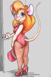  anthro chip_&#039;n_dale_rescue_rangers chip_n&#039;death clothing disney female gadget_hackwrench hair hat headgear headwear high_heels mammal mouse murid murine rodent solo top_hat 