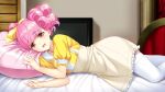  digination doukyuusei doukyuusei_remake dress elf_(company) game_cg sumeragi_kohaku suzuki_miho thighhighs wallpaper 