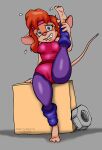  accessory anthro chip_&#039;n_dale_rescue_rangers chip_n&#039;death clothing dancewear disney female fitness gadget_hackwrench hair headband leg_warmers legwear leotard mammal mouse murid murine nut_(hardware) rodent solo tights workout_clothing 