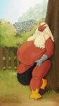  260 absurd_res anthro balls_outline belly big_belly big_bulge big_moobs big_penis blaziken bottomwear bulge clothed clothing dialogue english_text fence genital_outline genitals grass hair hi_res huge_bulge huge_penis hyper hyper_bulge hyper_genitalia hyper_penis inviting leaning_on_wall looking_at_viewer male moobs navel neck_tuft nintendo obese obese_anthro obese_male open_mouth open_smile overweight overweight_anthro overweight_male park penis plant pok&eacute;mon pok&eacute;mon_(species) raised_leg red_body red_penis seductive smile solo speedo standing swimwear talking_to_viewer tenting text tight_clothing topless topless_male tree tuft vein veiny_penis video_games watermark white_body white_hair 
