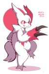  2021 absurd_res anthro biped claws crotch_tuft digital_media_(artwork) fluffy fluffy_tail fur hi_res male motion_lines multicolored_body multicolored_fur mysticwaffle032 nintendo on_one_leg pok&eacute;mon pok&eacute;mon_(species) red_body red_eyes red_fur shoulder_tuft simple_background smile solo standing teeth tuft two_tone_body two_tone_fur video_games white_background white_body white_fur zangoose 