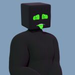  blep enderman hi_res humanoid looking_at_viewer male minecraft shy solo tongue tongue_out unknown_artist video_games 
