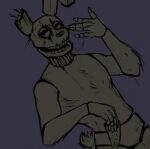  2020 alternate_color animatronic anthro black_eyes bodily_fluids digital_drawing_(artwork) digital_media_(artwork) five_nights_at_freddy&#039;s five_nights_at_freddy&#039;s_3 food green_body holding_food holding_object lagomorph leporid looking_away machine male mammal mechanical_jaws open_mouth pizza rabbit robot saliva saliva_string scut_tail sketch solo springtrap_(fnaf) video_games 