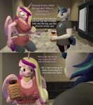  3d_(artwork) anthro anthrofied breasts bubble_bath clothed clothing comic daughter dialogue digital_media_(artwork) equid equine father father_and_child father_and_daughter female flurry_heart_(mlp) friendship_is_magic hasbro hi_res horn husband_and_wife male male/female mammal married_couple mother mother_and_child mother_and_daughter my_little_pony papadragon69 parent parent_and_child princess_cadance_(mlp) shining_armor_(mlp) unicorn winged_unicorn wings young 