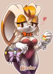  &lt;3 absurd_res anthro basket bedroom_eyes blush bow_tie breasts bunny_costume cleavage clothed clothing costume easter egg female hi_res holidays lagomorph legwear leporid looking_at_viewer mammal nancher narrowed_eyes nipple_outline pantyhose rabbit seductive solo sonic_the_hedgehog_(series) vanilla_the_rabbit 