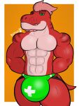  3:4 animal_humanoid bulge clothing dinosaur hair hi_res humanoid looking_at_viewer male male/male muscular muscular_humanoid muscular_male raptorart reptile scalie simple_background smile solo theropod tyrannosaurid tyrannosaurus tyrannosaurus_rex underwear 