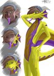  absurd_res anthro brown dragon hi_res human male mammal purple skinny solo tranformation transformation transformation_sequence western yellow 