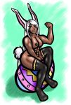  abs absurd_res animal_humanoid breasts cleavage clothed clothing easter easter_bunny easter_egg female flexing grin hair hand_between_legs hi_res holidays humanoid lagomorph lagomorph_humanoid legwear legwear_only long_hair looking_at_viewer mammal mammal_humanoid miruko mostly_nude muscular muscular_female muscular_humanoid my_hero_academia nipples nsfwulf nude pastel pinup pose red_eyes sitting smile solo stockings stockings_only thick_thighs thigh_highs white_hair 
