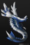  2021 ambiguous_gender bioluminescence black_background blue_body blue_scales digital_media_(artwork) feral glowing glowing_eyes hi_res legendary_pok&eacute;mon lugia nintendo open_mouth pok&eacute;mon pok&eacute;mon_(species) scales simple_background solo spines text video_games white_body white_scales wings xezeno 