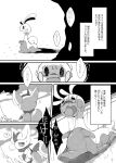  ambiguous_gender anthro bodily_fluids comic domestic_cat duo felid feline felis female feral gastropod hi_res japanese_text mammal meowstic mollusk monochrome nintendo pok&eacute;mon pok&eacute;mon_(species) sliggoo slug tears text translated video_games winte 