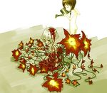  androgynous asgr bad_id bad_pixiv_id blood child closed_eyes flower guro holding nude original plant plant_girl sitting standing surreal watering_can 