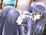  1girl bent_over blush game_cg maid solo 