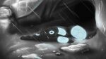  black_and_white fan_character hi_res lying mendobear monochrome painting raining sad vent vent_art 