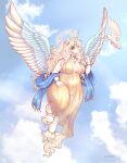  2021 5_fingers anthro aukoon avian bird breasts clothed clothing columbid day detailed_background digital_media_(artwork) duo equid equine feathered_wings feathers female feral fingers hooves horn mammal outside pigeon sky slightly_chubby winged_unicorn wings 