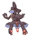  animal_genitalia animal_penis animal_pussy anthro anus backsack balls blush bodily_fluids breasts breath butt canid canine canine_penis canine_pussy claws cum dripping erection fur genital_fluids genitals herm hi_res hindpaw intersex inviting knot looking_at_viewer looking_back lucario mammal motion_lines nintendo pawpads paws penis penis_backwards pok&eacute;mon pok&eacute;mon_(species) presenting presenting_hindquarters pussy pussy_juice pussy_juice_drip scratching shugowah solo toe_claws video_games zavender 