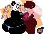  &lt;3 &lt;3_eyes 2019 anthro bedroom_eyes big_breasts big_butt black_body black_fur blush bottomless bottomless_female breasts butt cleavage clothed clothing curvy_figure dialogue digital_media_(artwork) duo eating english_text female female/female food food_creature fur giant_panda hi_res hourglass_figure huge_breasts huge_butt inkit89 mammal multicolored_body multicolored_fur narrowed_eyes one_eye_obstructed panties red_body red_fur robe seductive simple_background simple_eyes sitting smile text thick_thighs thong topless topless_female underwear ursid voluptuous white_body white_fur wide_hips 
