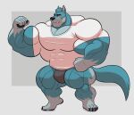  2020 2d_animation abs animated anthro barazoku biceps big_muscles border bulge canid canine canis clothing flexing grey_background growth hair huge_muscles hyper hyper_muscles lizard_soup looking_at_viewer loop male mammal muscle_growth muscular muscular_anthro muscular_male navel nipples pecs quads shirt short_playtime simple_background solo standing thick_thighs thong tight_clothing topwear underwear wardrobe_malfunction white_border wolf 
