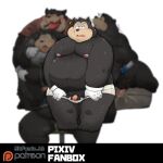  2021 96panda absurd_res anthro balls belly black_body black_nose blush butt clothing disney duo father father_and_child father_and_son felid feline genitals goof_troop hi_res humanoid_hands incest_(lore) kemono male male/male mammal moobs nipples overweight overweight_male parent parent_and_child penis peter_pete_sr. pj_(goof_troop) shirt son topwear underwear 