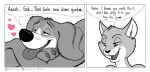  &lt;3 2021 anthro canid canine canis comic crossed_arms dialogue domestic_cat domestic_dog duo english_text felid feline felis greyscale hi_res humor koira_(nik159) looking_pleasured lying male mammal monochrome narrowed_eyes nik159 on_front open_mouth open_smile smile text tongue tongue_out tonka_(nik159) url 