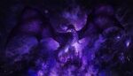  2021 ambiguous_gender city claws detailed_background digital_media_(artwork) dragon feral hi_res horn isvoc membrane_(anatomy) membranous_wings night outside purple_theme scales scalie solo spines western_dragon wings 