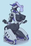  2021 balls big_breasts black_body black_nipples breasts disembodied_penis duo erection female female_focus genitals hi_res humanoid kneeling machine male male/female nipples not_furry penis penis_on_face robot robot_humanoid saidra solo_focus spectre_(titanfall) thick_thighs titanfall video_games wide_hips 
