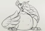  2020 abdominal_bulge after_vore ambiguous_gender ambiguous_pred avian beak belly big_belly biped bird bird_feet black_and_white claws digitigrade european_mythology eye_markings feather_hands feather_markings feathered_crest feathered_wings feathers feral feral_pred front_view greek_mythology head_crest ho-oh legendary_pok&eacute;mon markings monochrome motion_lines mythological_avian mythological_firebird mythology narrowed_eyes neck_bulge nintendo oral_vore phoenix pok&eacute;mon pok&eacute;mon_(species) simple_background sketch soft_vore solo sprout standing swallowing talons toe_claws unseen_character video_games vore white_background wings 