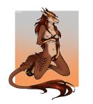  2021 anthro areola breasts carota17 digital_media_(artwork) dragon female fur furred_dragon genitals green_eyes hi_res horn lisyra nipples pussy smile solo wingless_dragon 