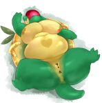  023 anthro anthrofied anus appletun belly breasts dragon female food food_creature genitals hi_res lying nintendo on_back overweight overweight_anthro overweight_female pok&eacute;mon pok&eacute;mon_(species) pussy solo video_games 