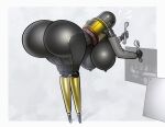  1_eye bent_over big_breasts big_butt borisalien breasts butt exclamation female hanging_breasts hi_res humanoid looking_at_viewer looking_back machine nipples not_furry pl-33 repairing robot solo suprised_look tools 