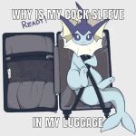  ambiguous_gender blue_body blue_sclera canid canine cat_in_the_bag_meme comments cute_face eeveelution explicit_text feral fish fox good_dog humor luggage mammal marine meme my_body_is_ready nintendo packing pok&eacute;mon pok&eacute;mon_(species) pupils solo text unknown_artist vaporeon video_games white_pupils 