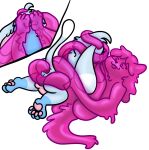  anthro duo female foot_on_face hi_res hybrid kanra lithum male male/female slime tentacles yukkimons 