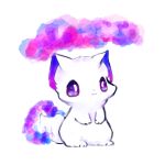  1:1 ambiguous_gender anthro cloud fluffy fluffy_tail fur hi_res mammal paws simple_background snoiifoxxo solo standing white_background white_body white_fur 