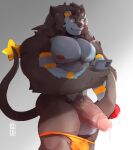  2021 after_masturbation anthro anthrofied balls bodily_fluids cellphone clothing cum cum_on_sex_toy erection genital_fluids genitals grey_background hi_res holding_object humanoid_genitalia humanoid_penis luxray makowolf1 male muscular muscular_anthro muscular_male nintendo nipples pecs penetrable_sex_toy penis phone pok&eacute;mon pok&eacute;mon_(species) pubes sex_toy simple_background smartphone solo standing thong underwear underwear_down video_games 