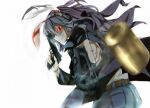  animal_ears bunny_ears glasses gun handgun kirisame_tarou long_sleeves pistol red_eyes reisen_udongein_inaba shell_casing smile touhou weapon 