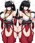  accessory annoyed ass_to_ass black_hair breasts capcom cleavage clothed clothing duo female hair hair_accessory hand_on_breast hand_on_own_breast hi_res hinoa_(monster_hunter) hip_to_hip humanoid humanoid_pointy_ears incest_(lore) long_hair minoto_the_hub_maiden monster_hunter monster_hunter_rise narrowed_eyes nipple_outline not_furry one_eye_closed seductive sibling simure460 sister sisters skimpy small_waist thick_thighs video_games wide_hips wink wyverian 