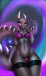  absurd_res annaklava anthro bra clothing dragon ender_dragon female fishnet hand_on_face hi_res jean? minecraft purple_clothing purple_sclera purple_underwear scalie solo spiked_tail spikes spikes_(anatomy) thick_thighs underwear video_games 