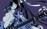  artist_request breasts character_request cigarette guitar highres instrument long_hair tattoo wallpaper 