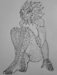  anthro argonian female lizard nude reptile scalie sketch skyrim the_elder_scrolls traditional_media_(artwork) video_games zimaku15 zomzom15 