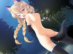  animal_ears ass braid braids cat_ears cat_tail censored chain chains collar cum elbow_gloves gloves leash long_hair naked nekomimi nude plait slave tail tears thighhighs 