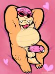  &lt;3 accessory anthro bald balls beard bed belly blush cock_ring collar eyewear facial_hair fangs furniture genital_piercing genitals hi_res jewelry koopa koopaling looking_at_viewer lying lying_on_bed male mario_bros musclegut muscular muscular_anthro muscular_male nintendo nipple_piercing nipples on_bed penis penis_accessory penis_jewelry penis_piercing piercing roy_koopa scalie solo solo_focus sparkles spiked_collar spikes sunglasses torquewintress video_games 