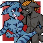  1:1 anthro canid canine canis darviandirk domestic_dog duo legendary_pok&eacute;mon male male/male mammal mew nintendo pok&eacute;mon pok&eacute;mon_(species) shiny_(disambiguation) video_games 