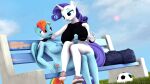  3d_(artwork) absurd_res anthro big_breasts breasts collar digital_media_(artwork) domination duo female female/female female_domination friendship_is_magic genitals hasbro hi_res intersex mammal masturbation my_little_pony nipples nude penis rainbow_dash_(mlp) rarity_(mlp) sebaxn smile source_filmmaker white_body 